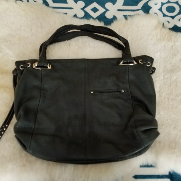 B Makowsky black leather handbag - Picture 2 of 10